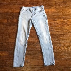 Light wash blue jeans